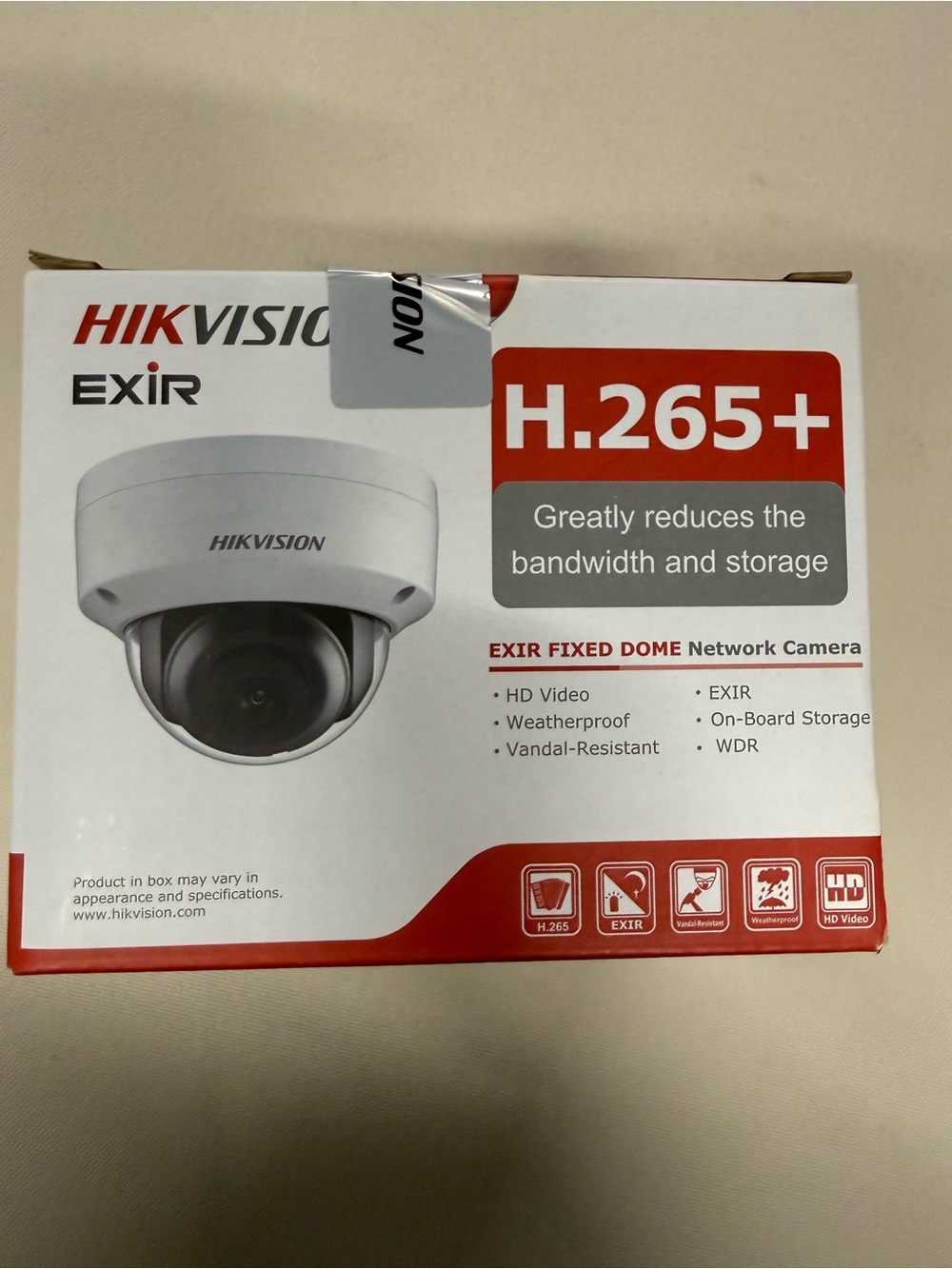 Hikvision White & Black EXIR Dome Network Camera Boxed
